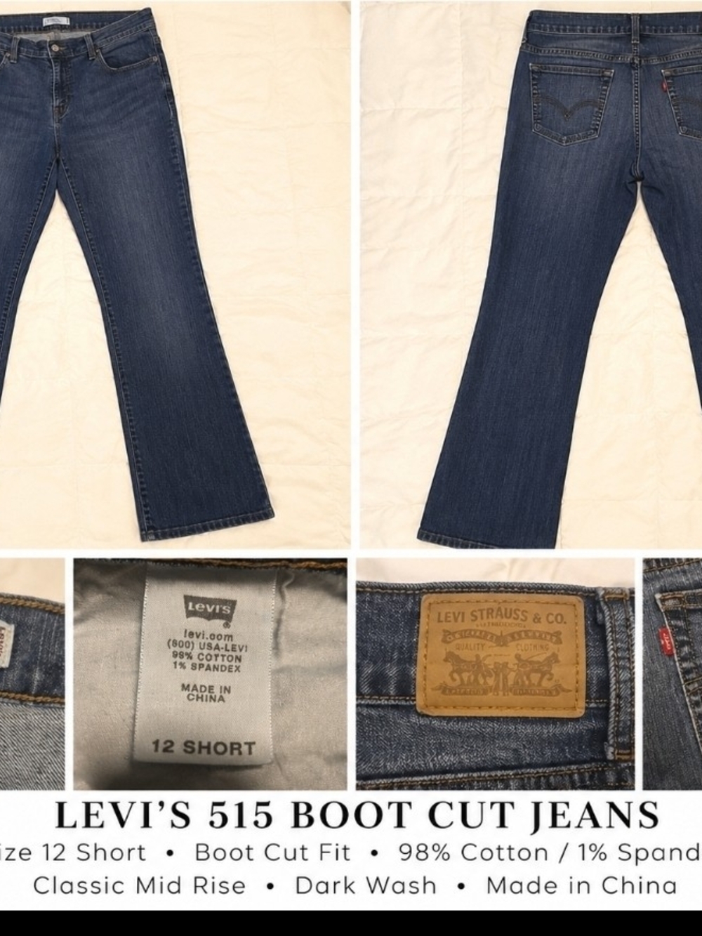 Levi's Bootcut Jeans in Dark Wash Blue